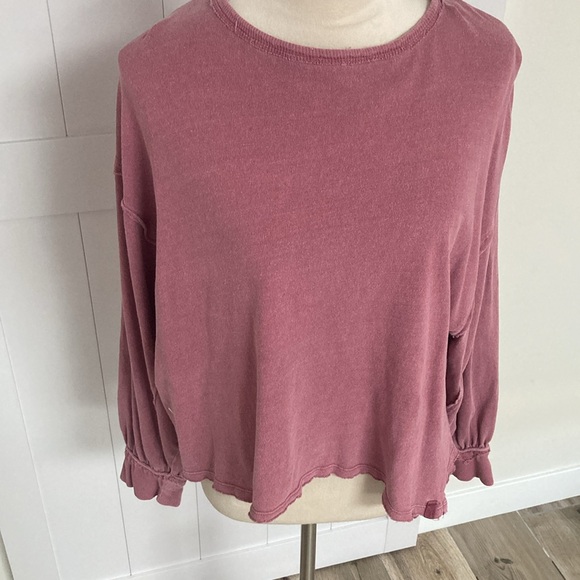 We the Free Distressed Drop Shoulder Top, Small - Picture 2 of 7